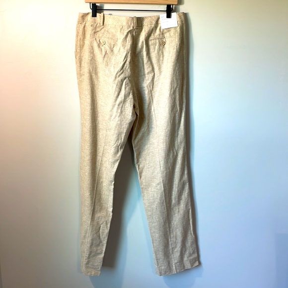 NWT Calvin Klein the Madison linen blend pinstripe pant in size 12. - Picture 6 of 7